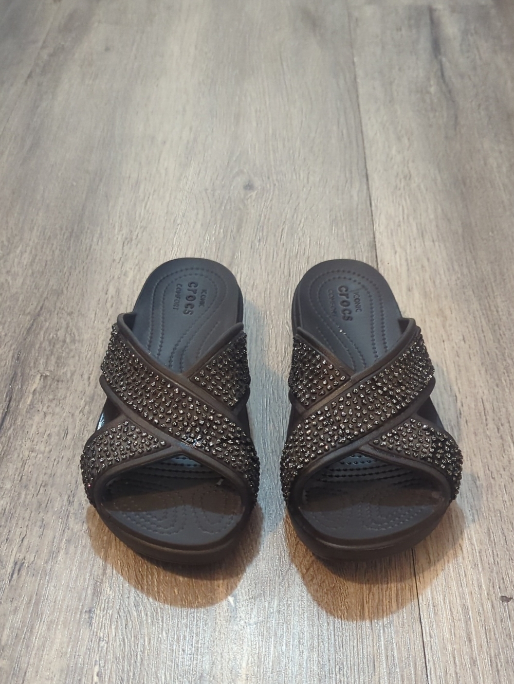 CROCS Sloane Embellished Slides Sandals
